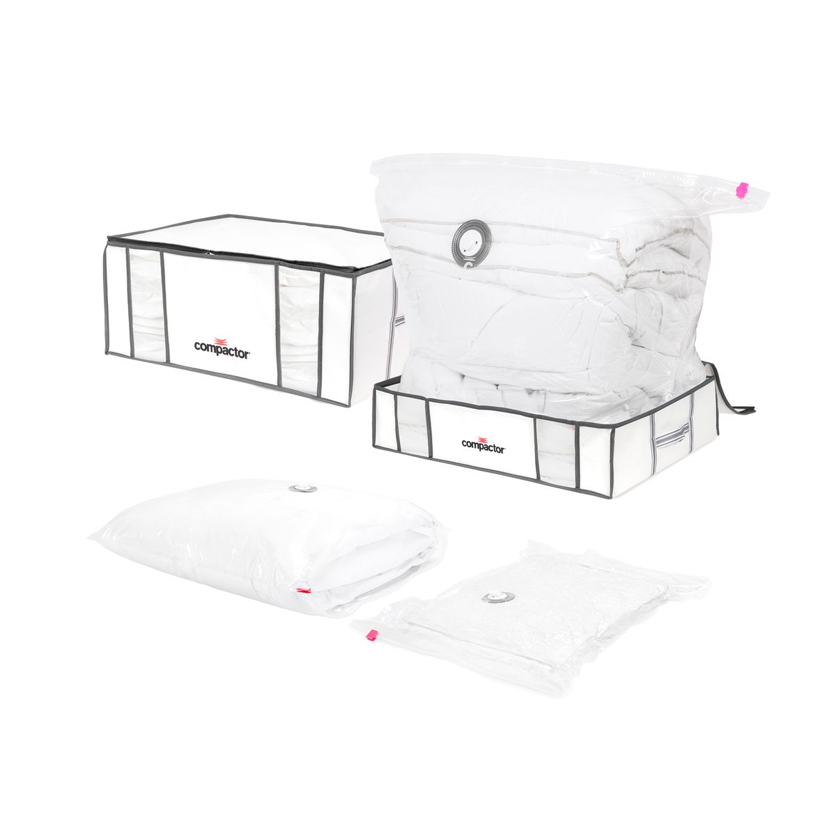 Lot x 4 housses et sacs de rangement sous vide Couleur blanc