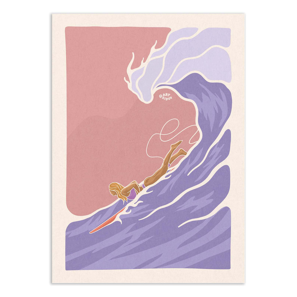 Affiche d'art - Riding the wave - Art Rider, WALL EDITIONS