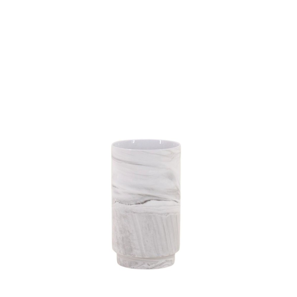 Vase en céramique effet marbre, H15cm, ORNAMI