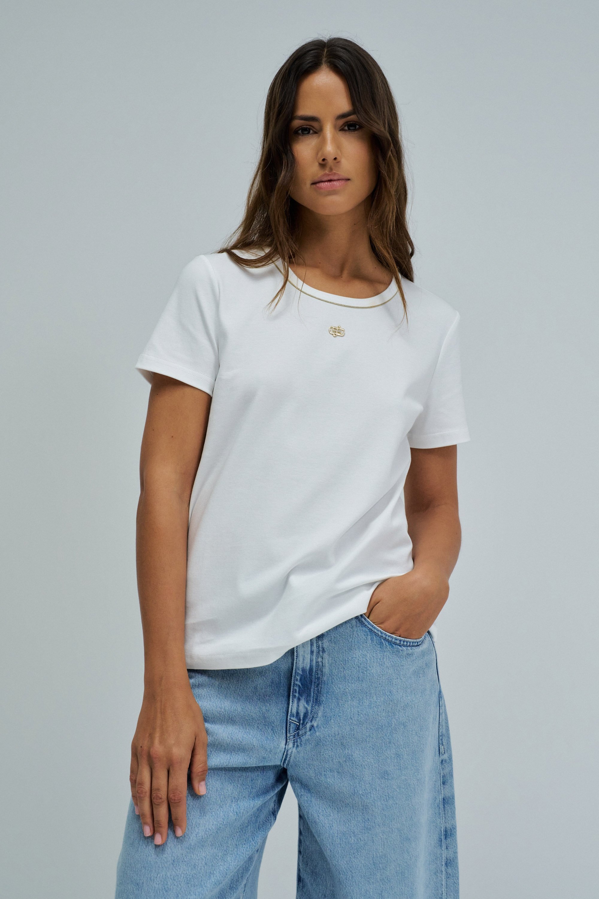 T-SHIRT BASIQUE AVEC Fil textile, SALSA JEANS