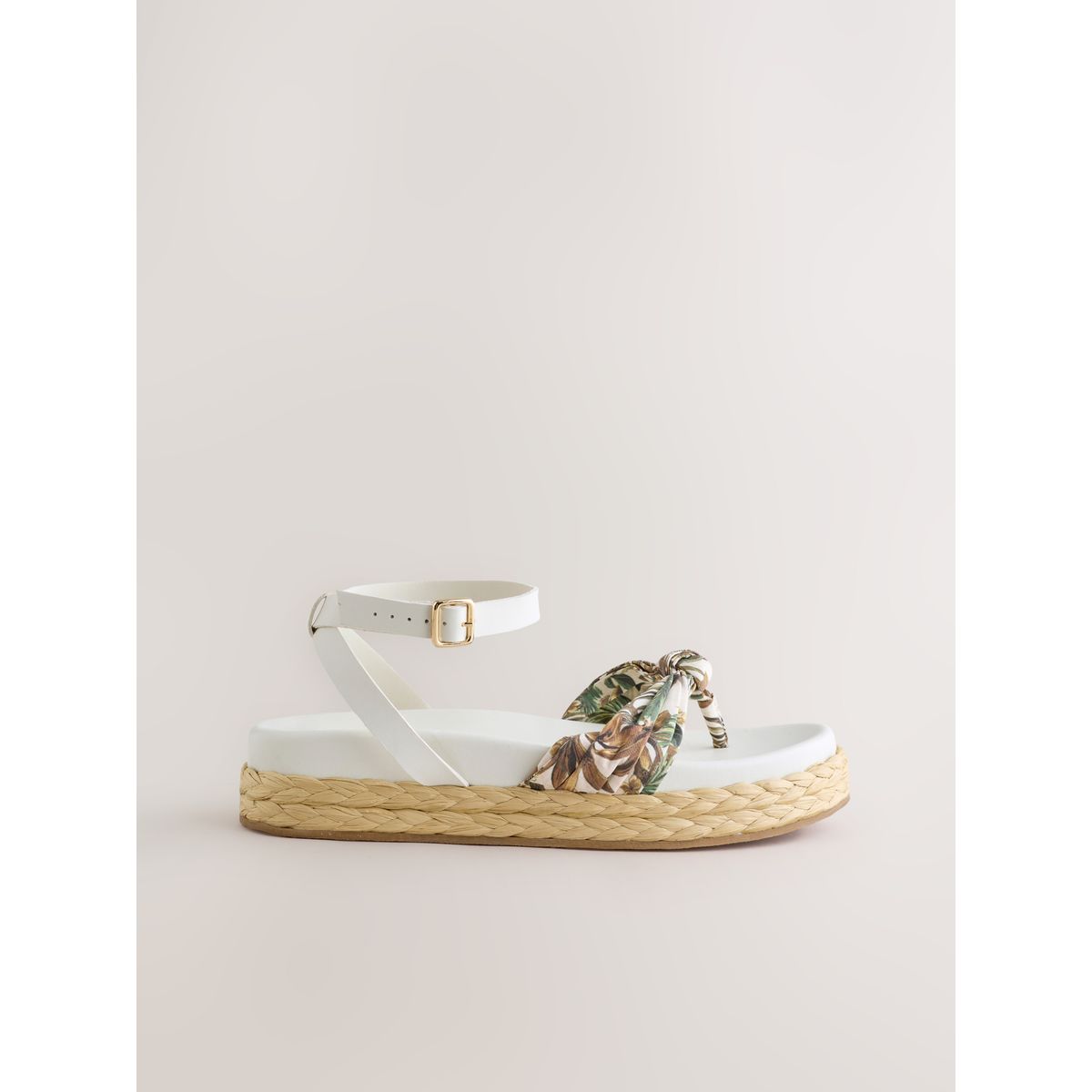 Sandales à entredoigts en raphia avec nœud, NEXT