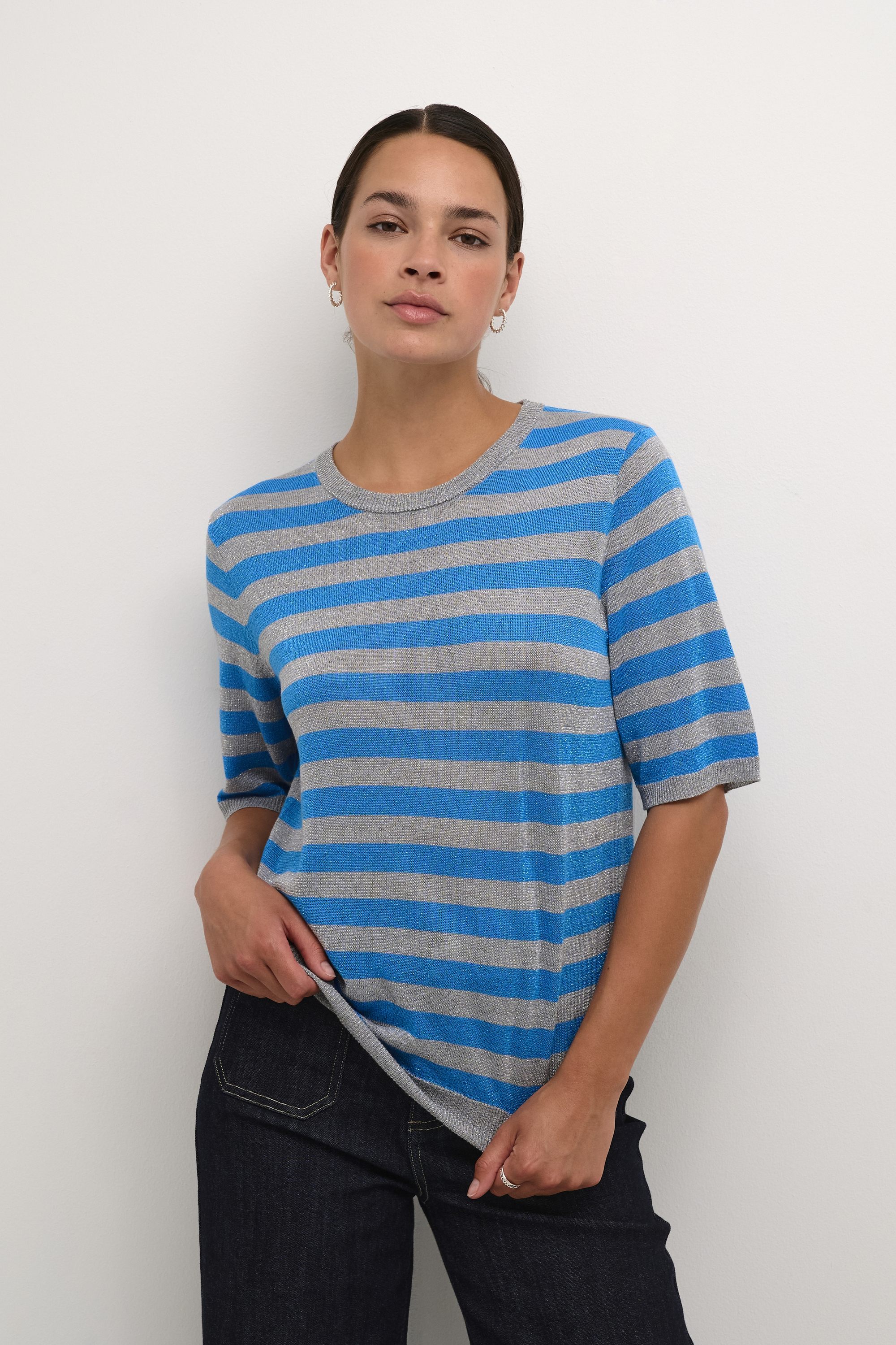 Pull en maille manches courtes, KAFFE