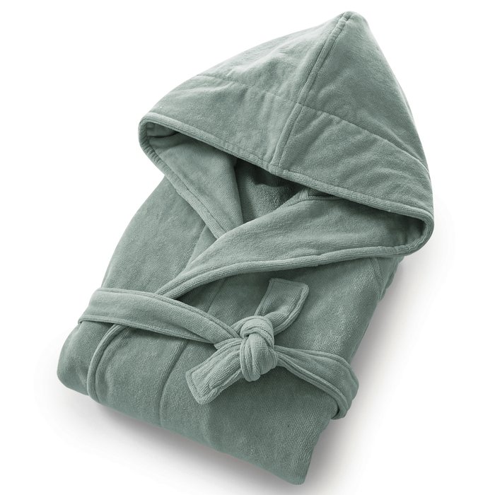 Badjas met kap in fluwelen badstof 450 g/m2, Trizie LA REDOUTE INTERIEURS image 0