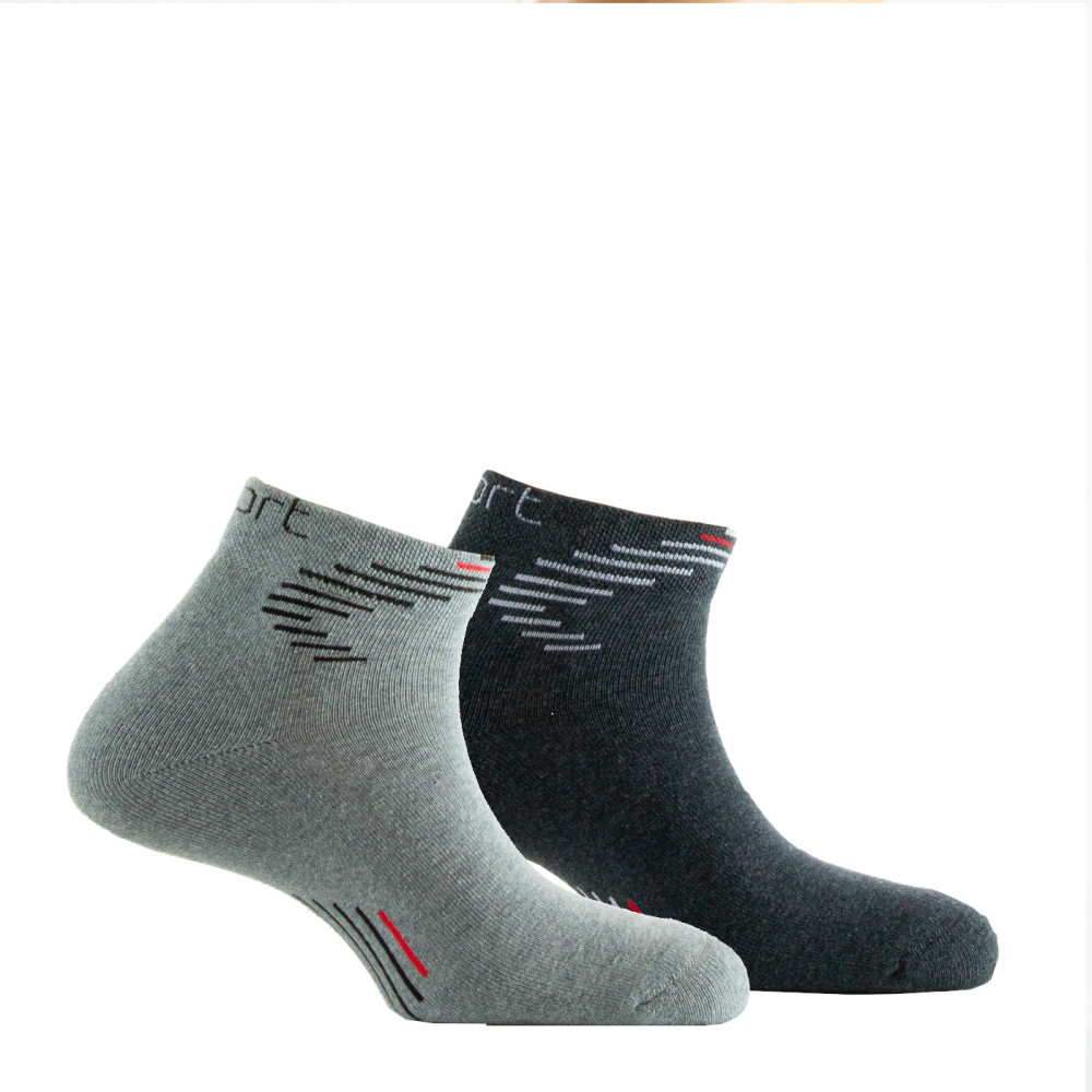Pack de 2 ultra courtes K-Sport semelle bouclette Coton majoritaire, KINDY