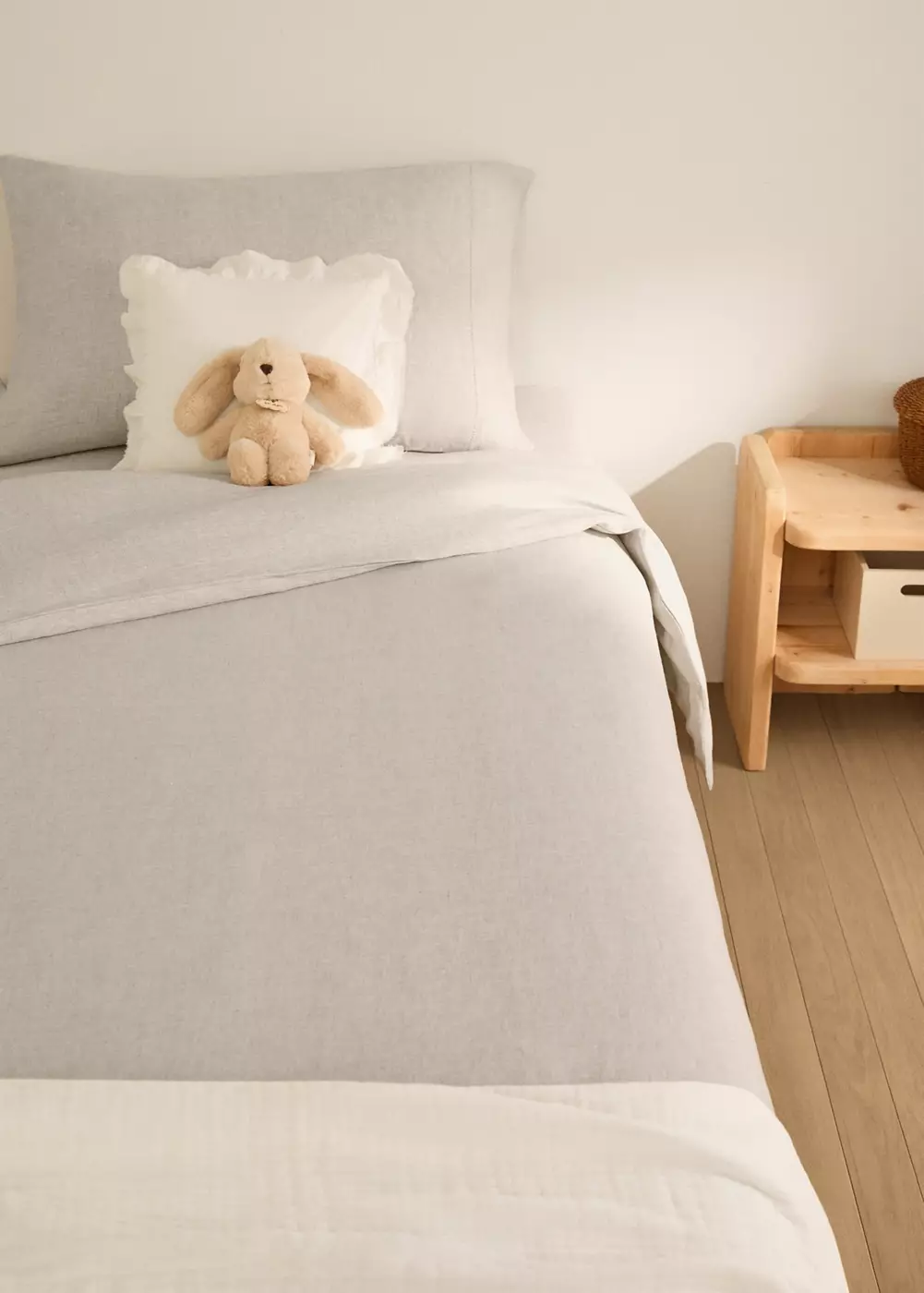 Housse de couette enfant lin lavé lit 90 cm, MANGO HOME