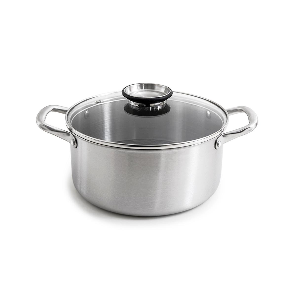 Marmite 24cm triplex avec couvercle - "BlackSteel", GAM HOTEL