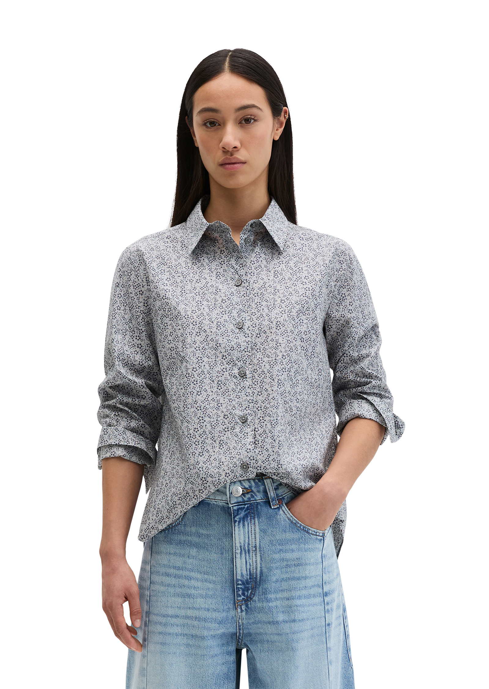 Blouse A-Shape en popeline Papertouch, MARC O'POLO
