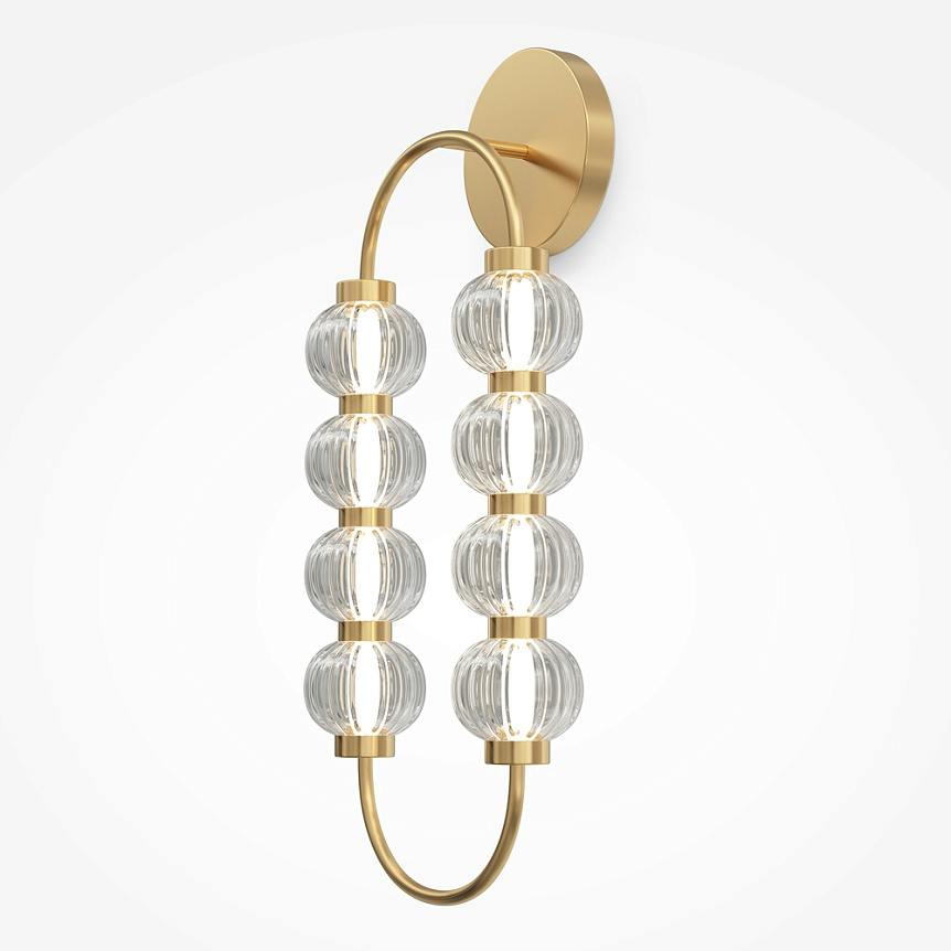 Applique rétro - perles ciselées en verre sur cadre ovale BELLA, PIER IMPORT