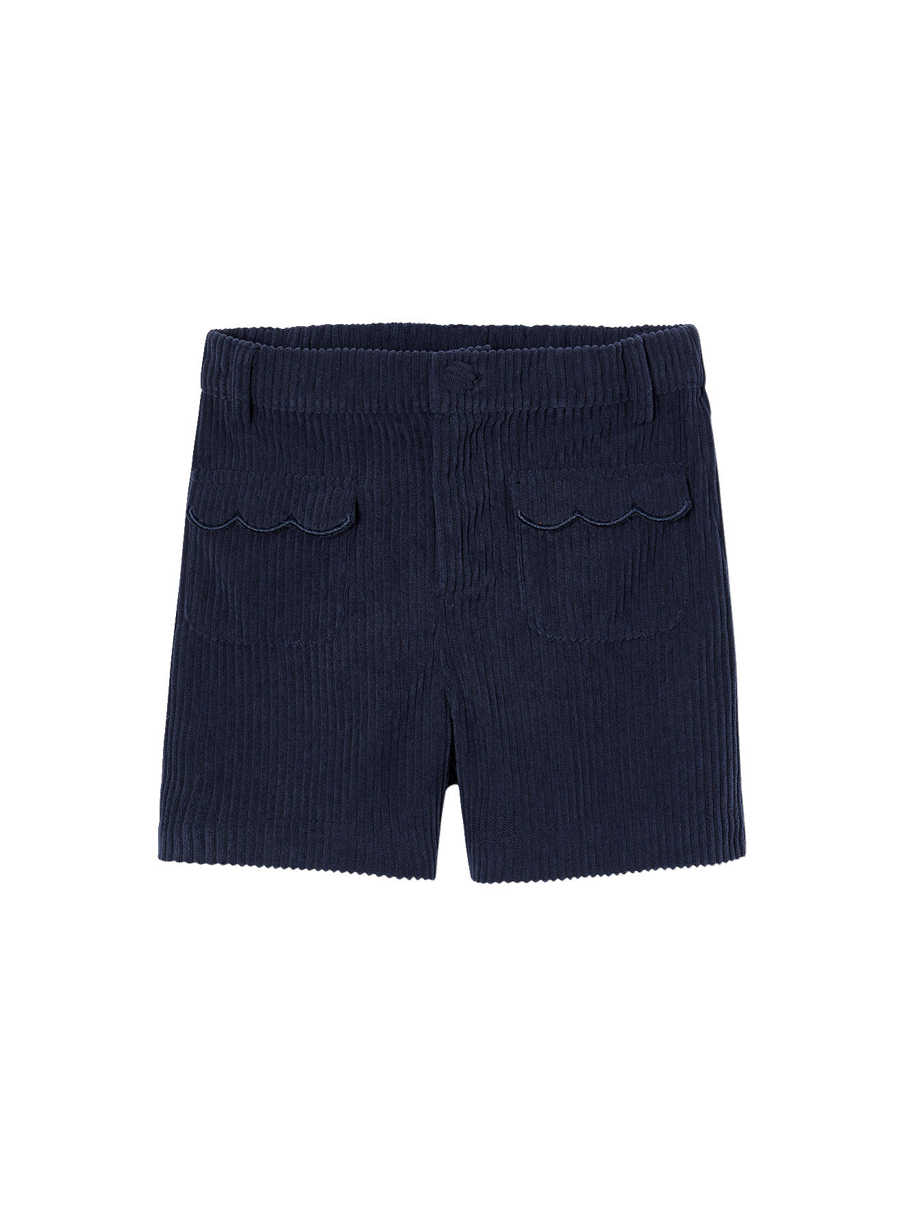 Short velours poches festonnées, VERTBAUDET