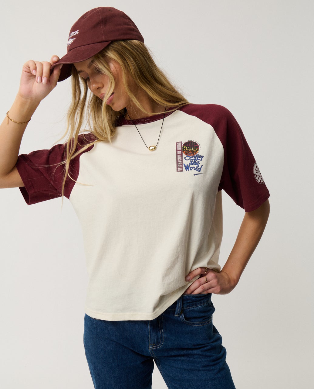 T-shirt SURF THE WORLD BOXY, RIP CURL