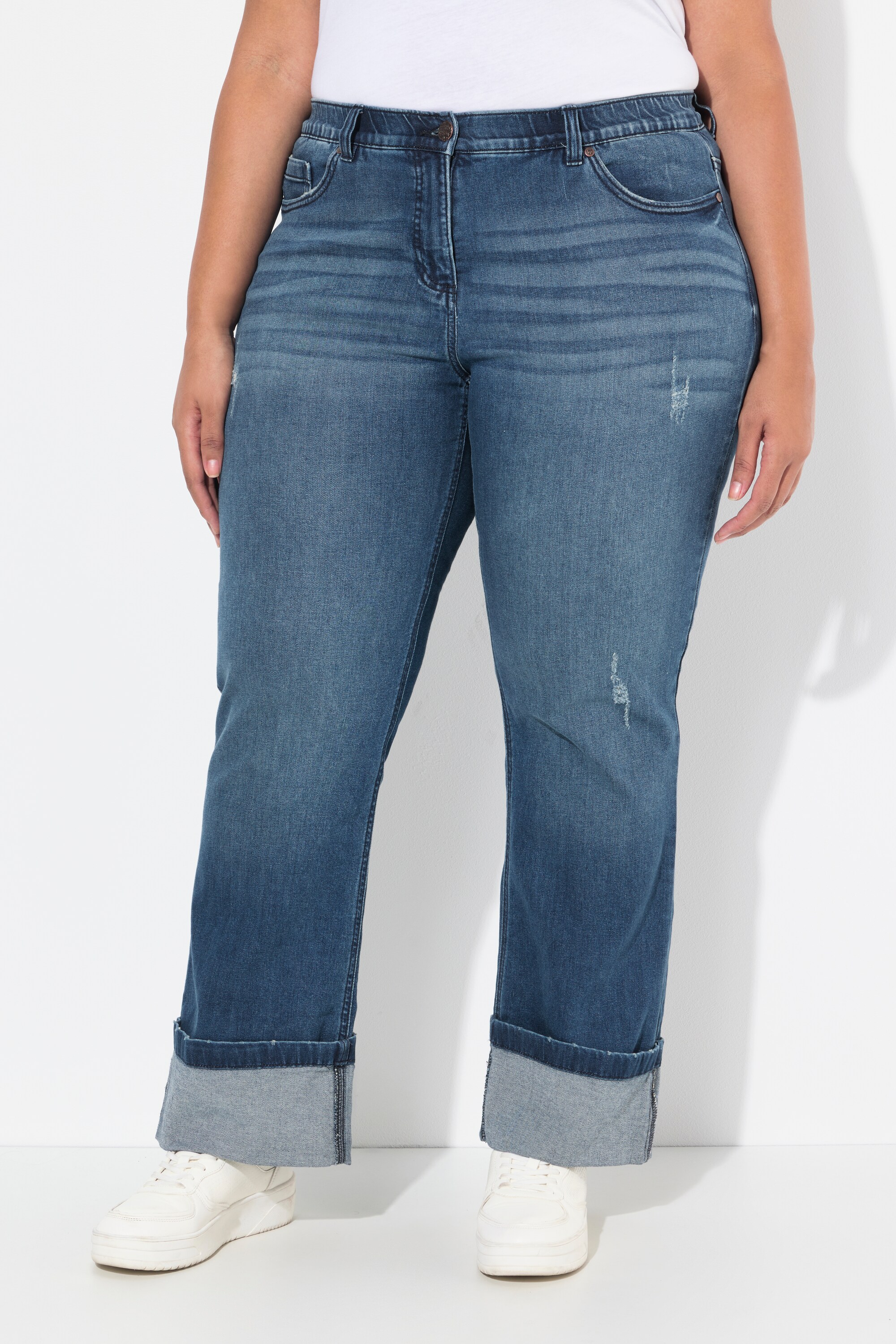 Jean 7/8 Mary, jambe large, détails destroy, ULLA POPKEN