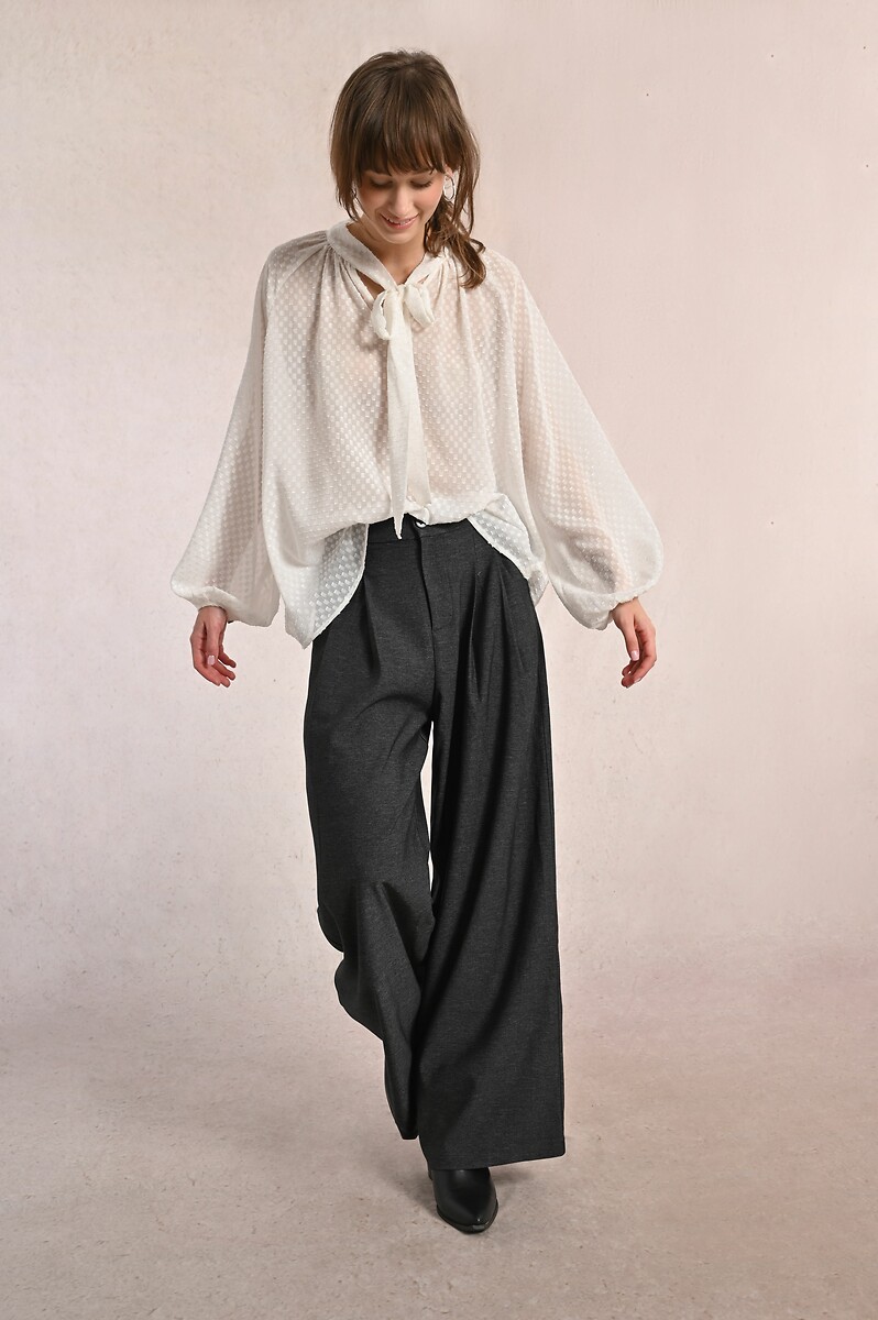 Wide Leg Trousers with High Waist, MOLLY BRACKEN