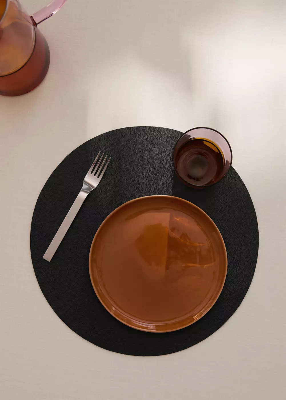 Set de table rond en similicuir, MANGO HOME