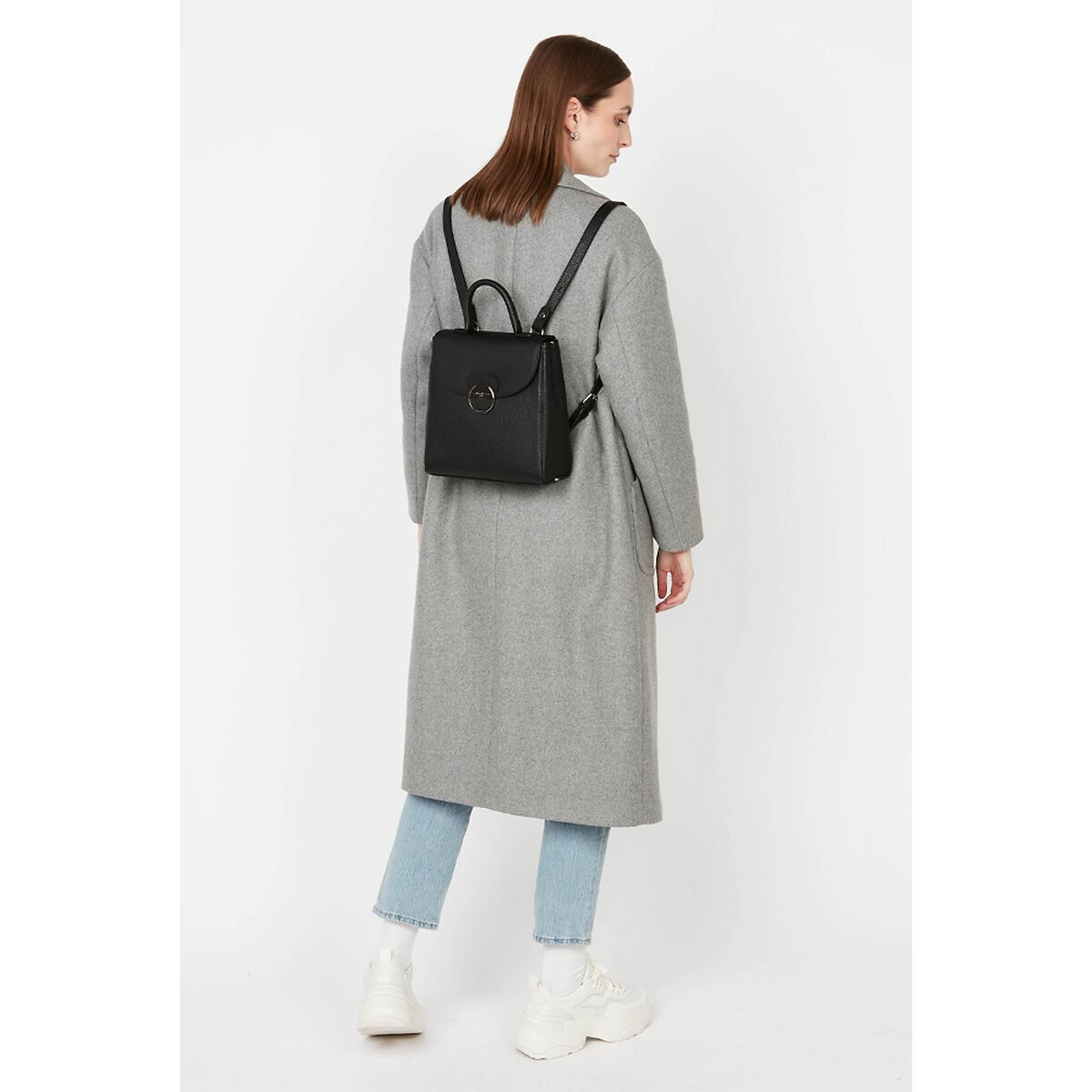 Sac à main en cuir grainé FOULONNÉ