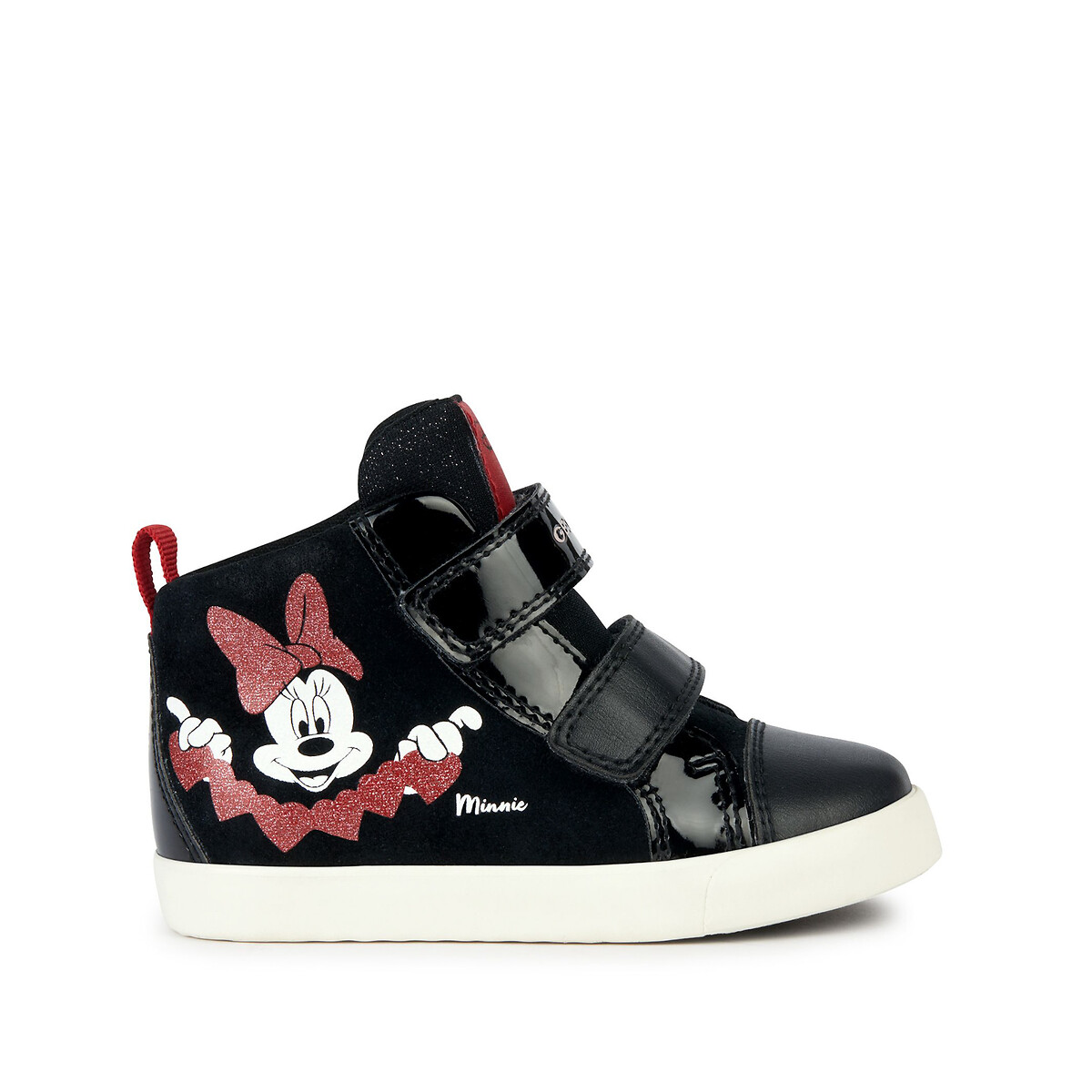 Image of Kids Kilwi x Mini Leather Breathable High Top Trainers with Touch 'n' Close Fastening