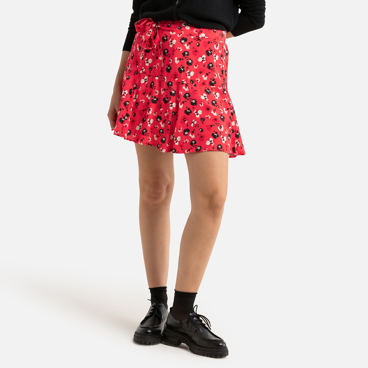 Floral Full Mini Skirt