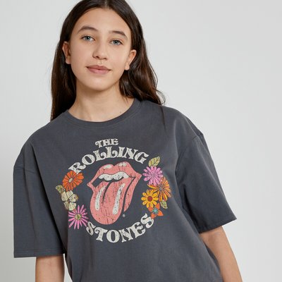 Cotton Cropped Band T-Shirt ROLLING STONES