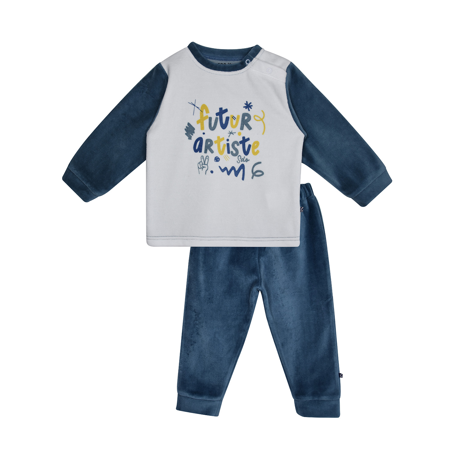 Pyjama 2 pieces leno velours rase enfant, SUCRE D'ORGE
