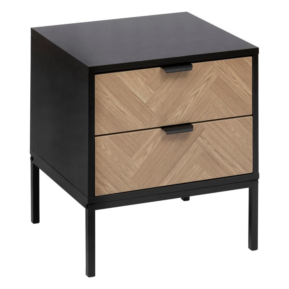 Table de chevet 2 tiroirs Chevrons, ATMOSPHERA