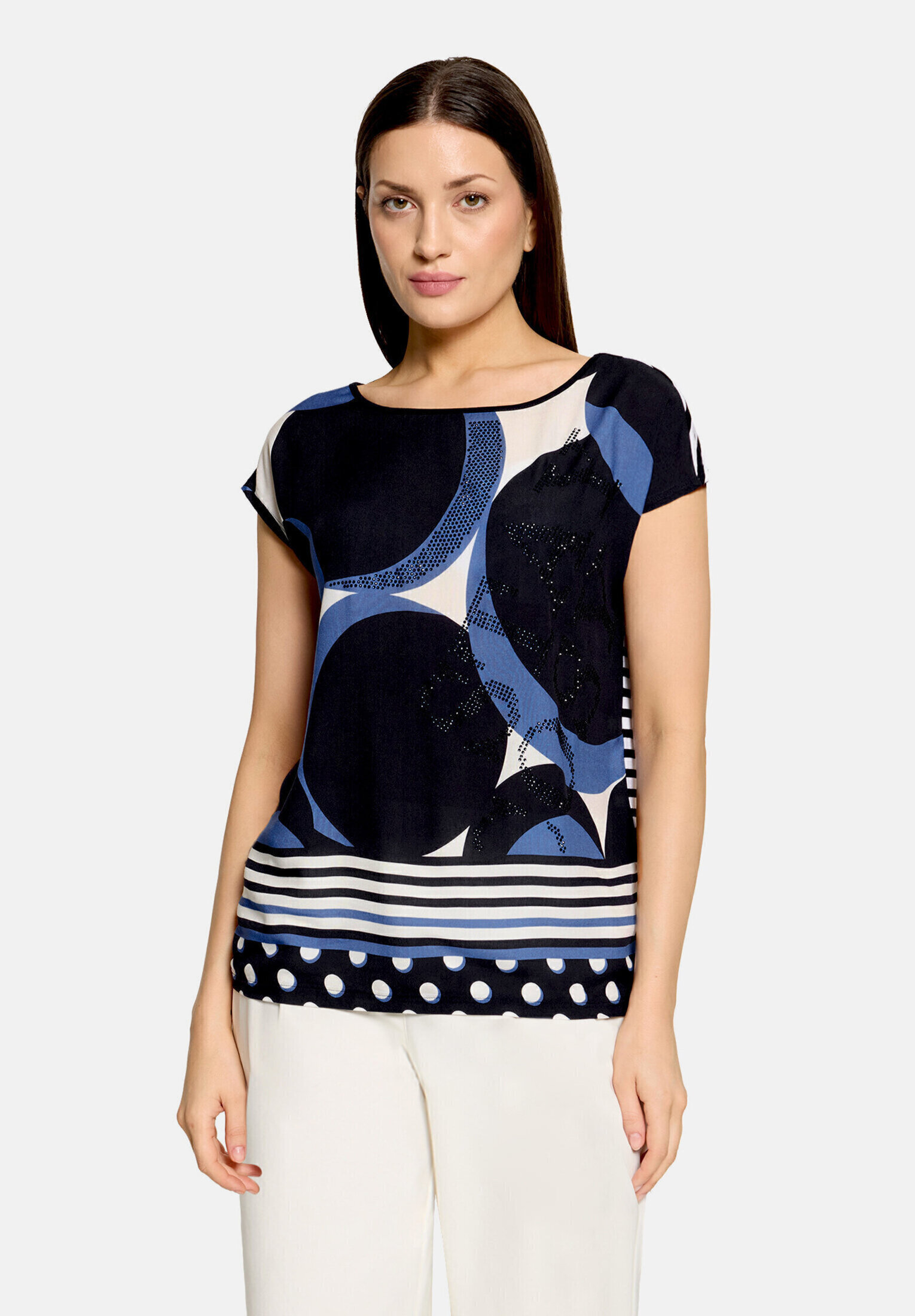 T-shirt façon blouse à impression, BETTY BARCLAY