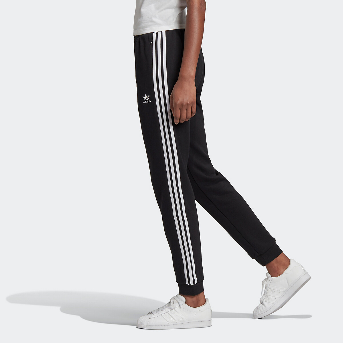 adidas Originals adicolor three stripe skinny track pants in black  ASOS