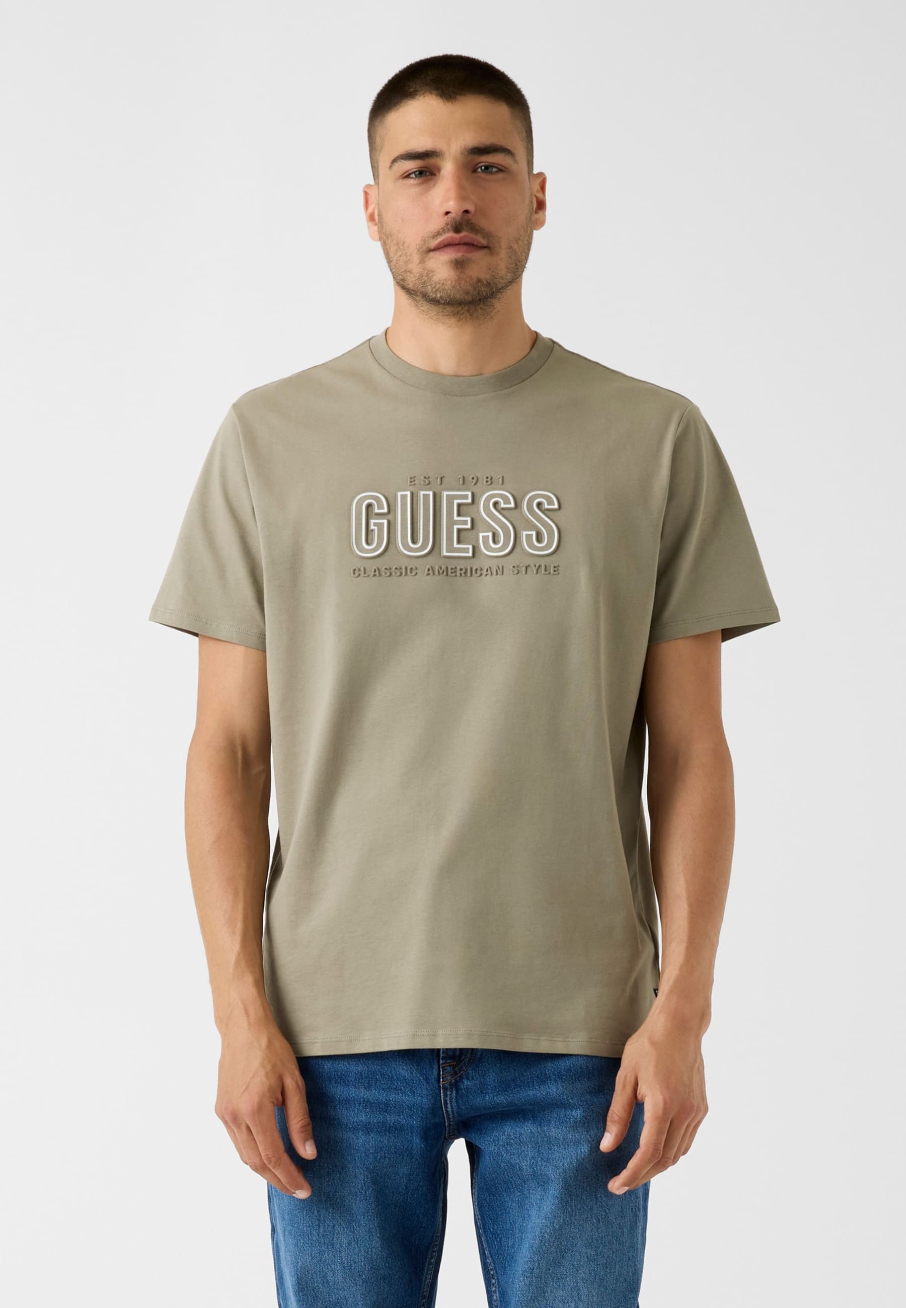T-Shirt Logo Gaufré, GUESS