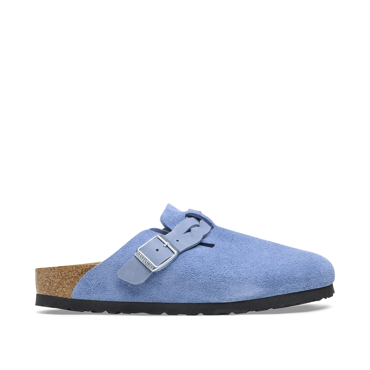 Boston braided suede clogs, blue, Birkenstock | La Redoute