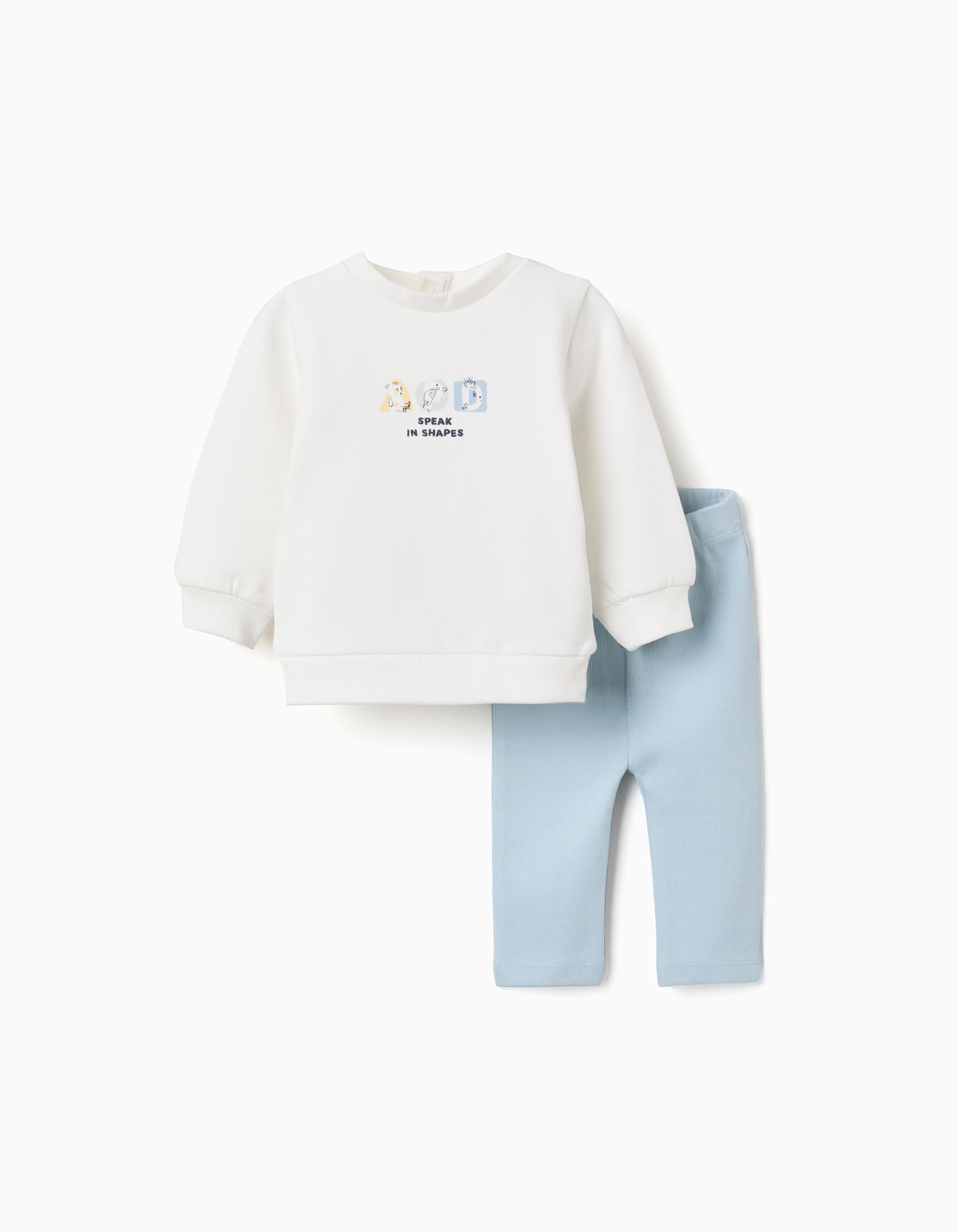 Ensemble de jogging en coton peigné avec imprimé en relief, ZIPPY