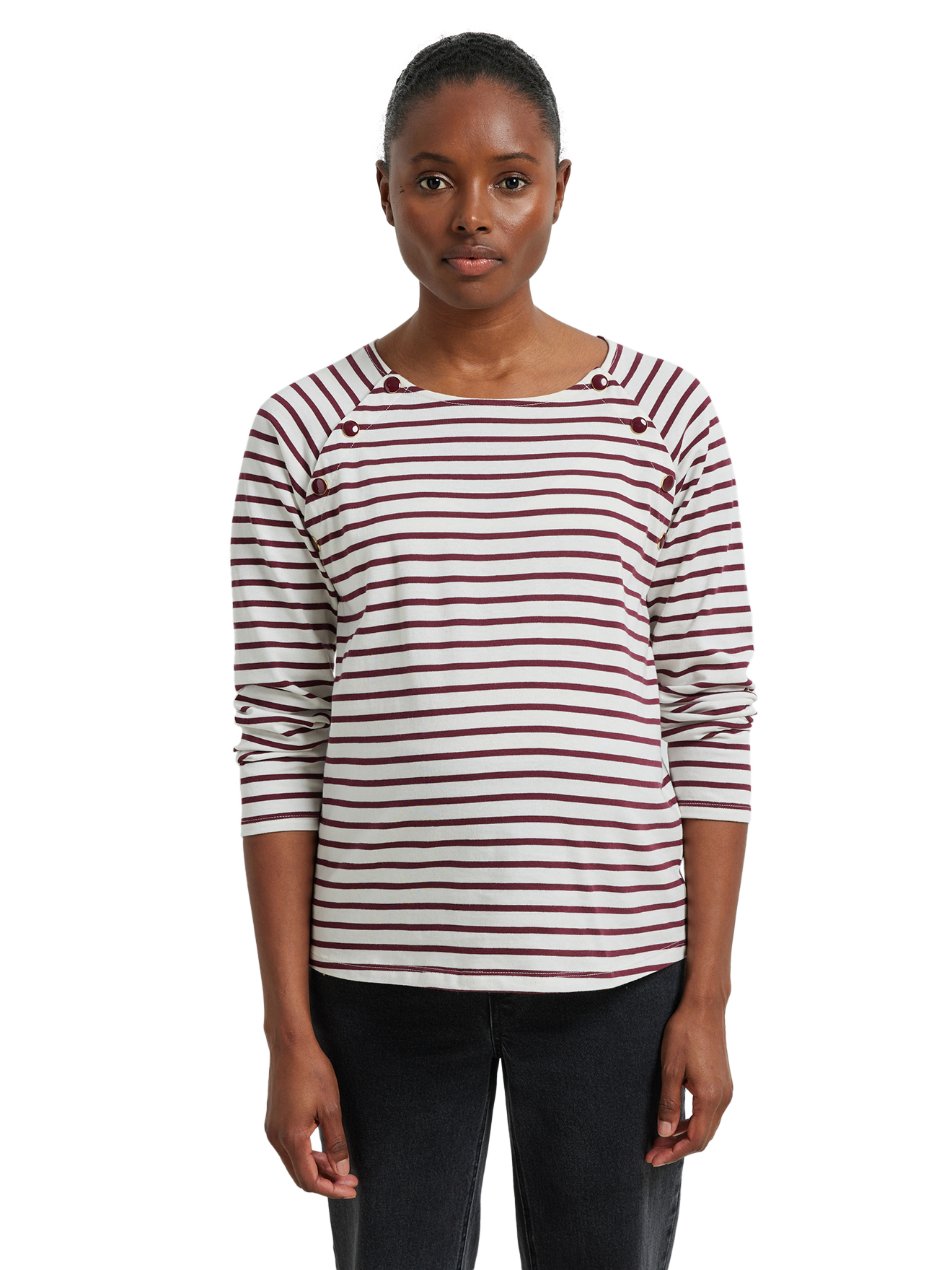 T-shirt marinière grossesse et allaitement coton biologique*, VERTBAUDET