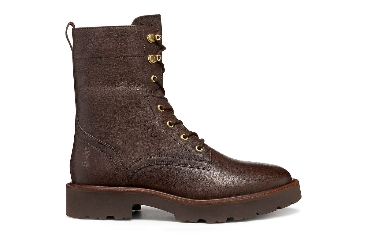GEOX Botines de piel con cordones NORIZE