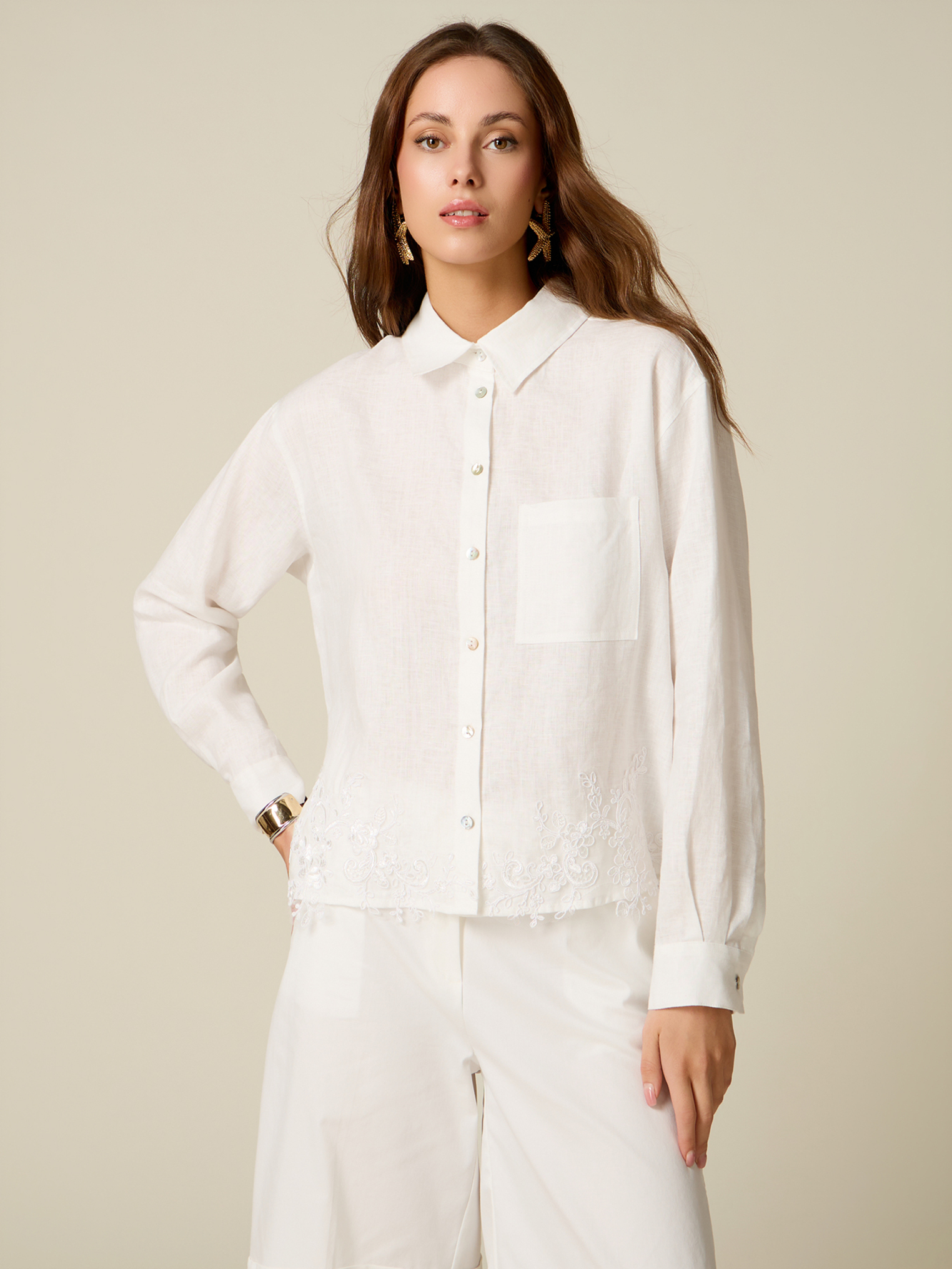 Chemise avec dentelle, OLTRE