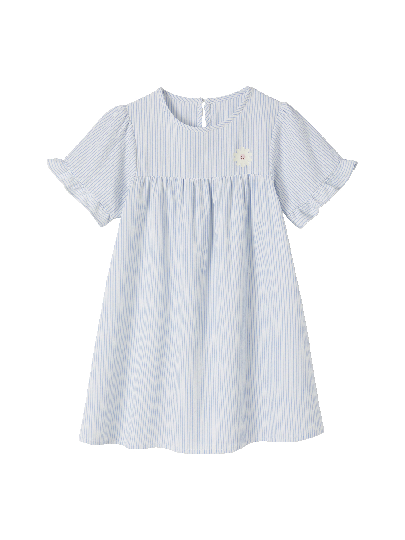 Chemise de nuit en popeline légère rayée, VERTBAUDET