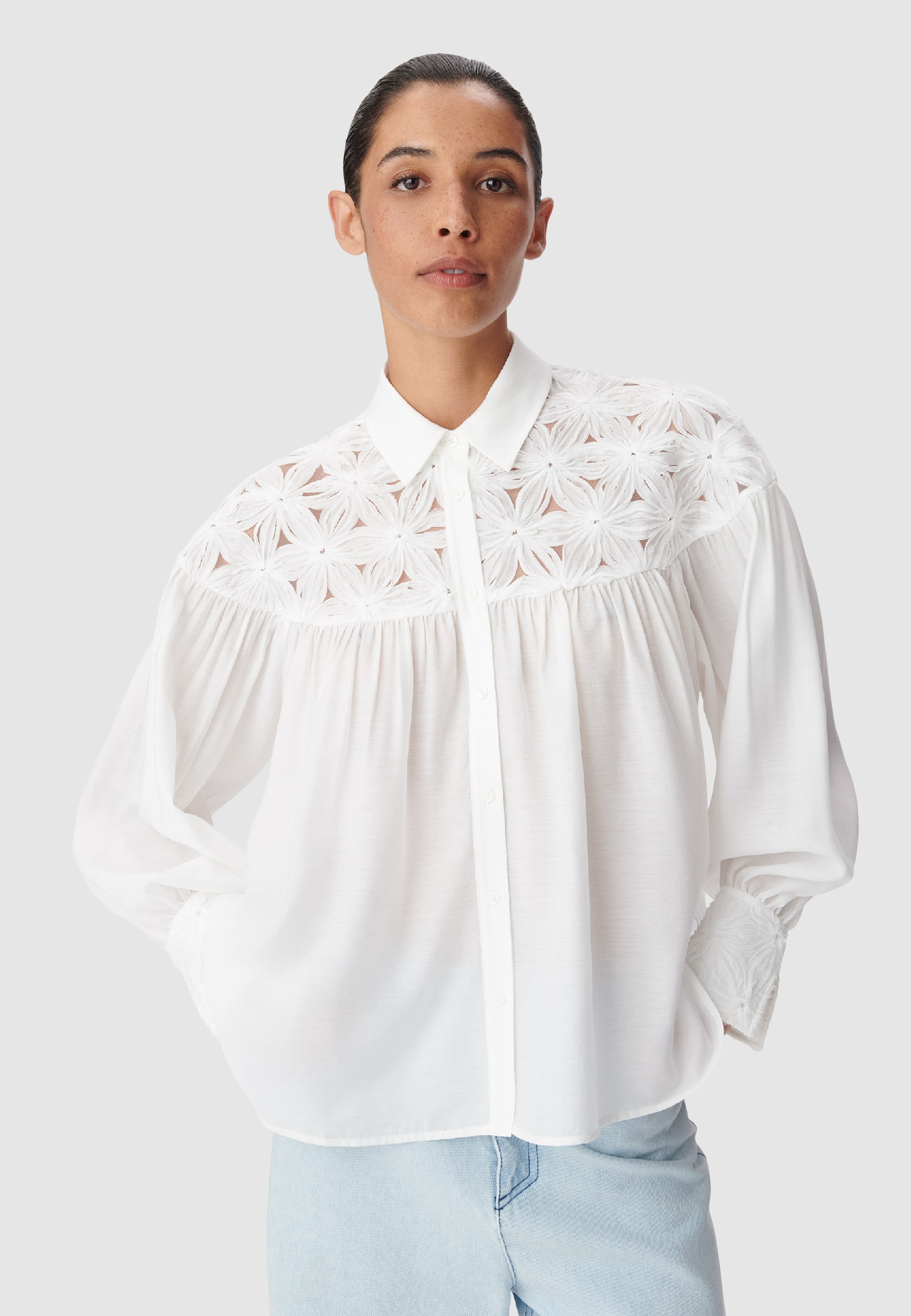 Chemise fluide détails fleurs, IKKS