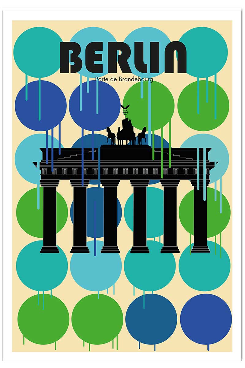 Affiche berlin brandenburger tor, HEXOA