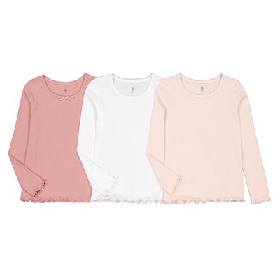 Pack of 3 Vest Tops in Cotton LA REDOUTE COLLECTIONS