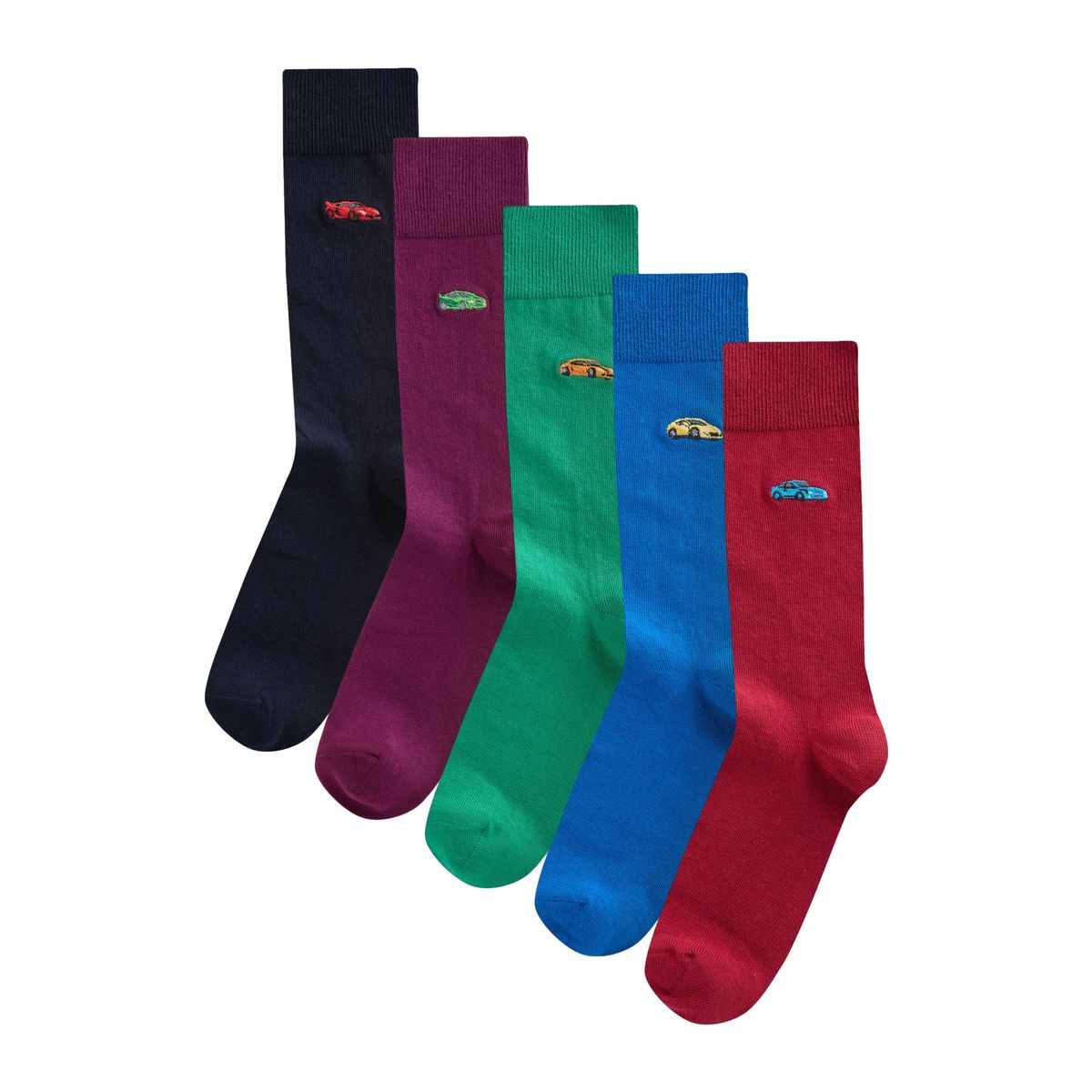 Chaussettes brodées fun, 5 paires, NEXT