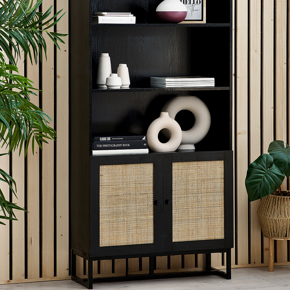 Indiya Tall Rattan Display Unit, SO'HOME