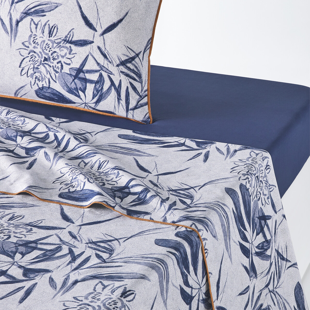 Mishima Tropical Floral 100% Cotton Percale 200 Thread Count Flat Sheet