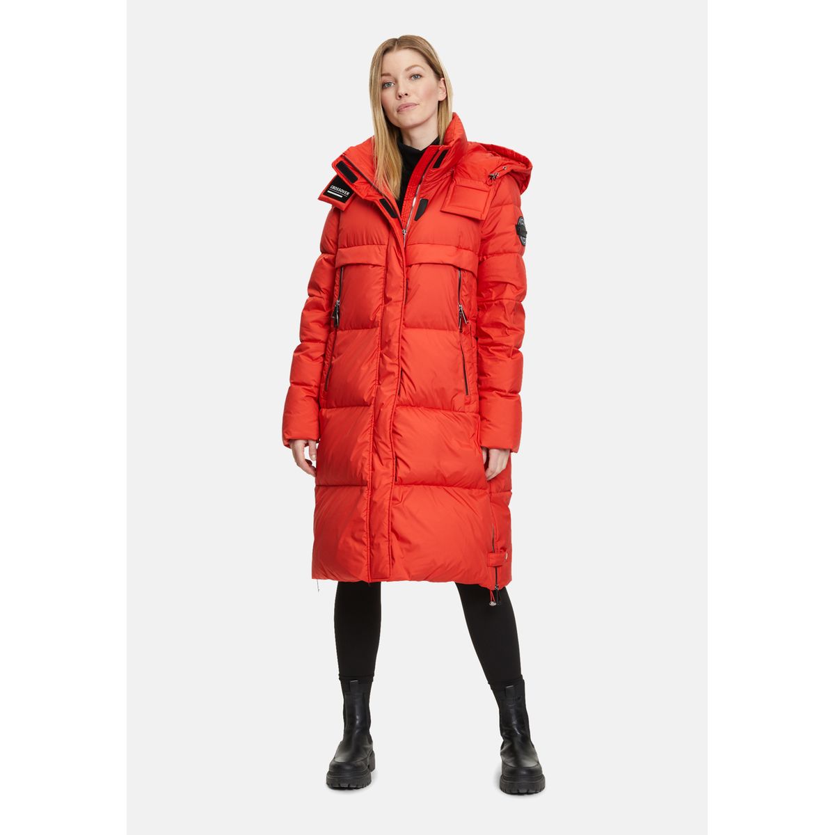 Doudoune longue rouge femme La Redoute