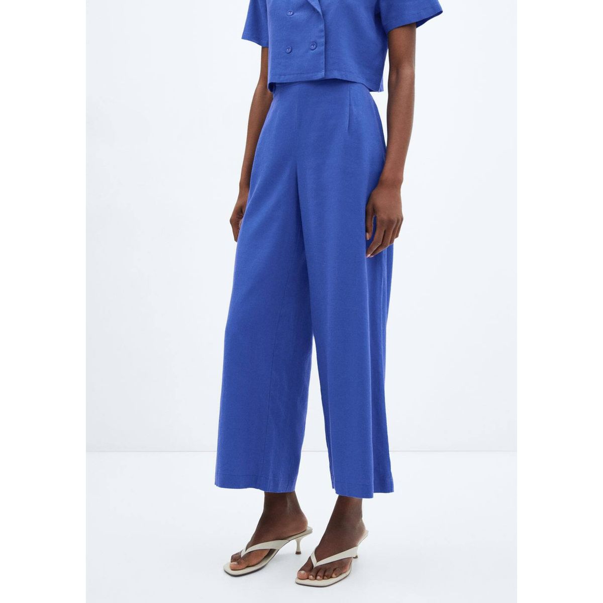 Pantalon lin deals mango femme