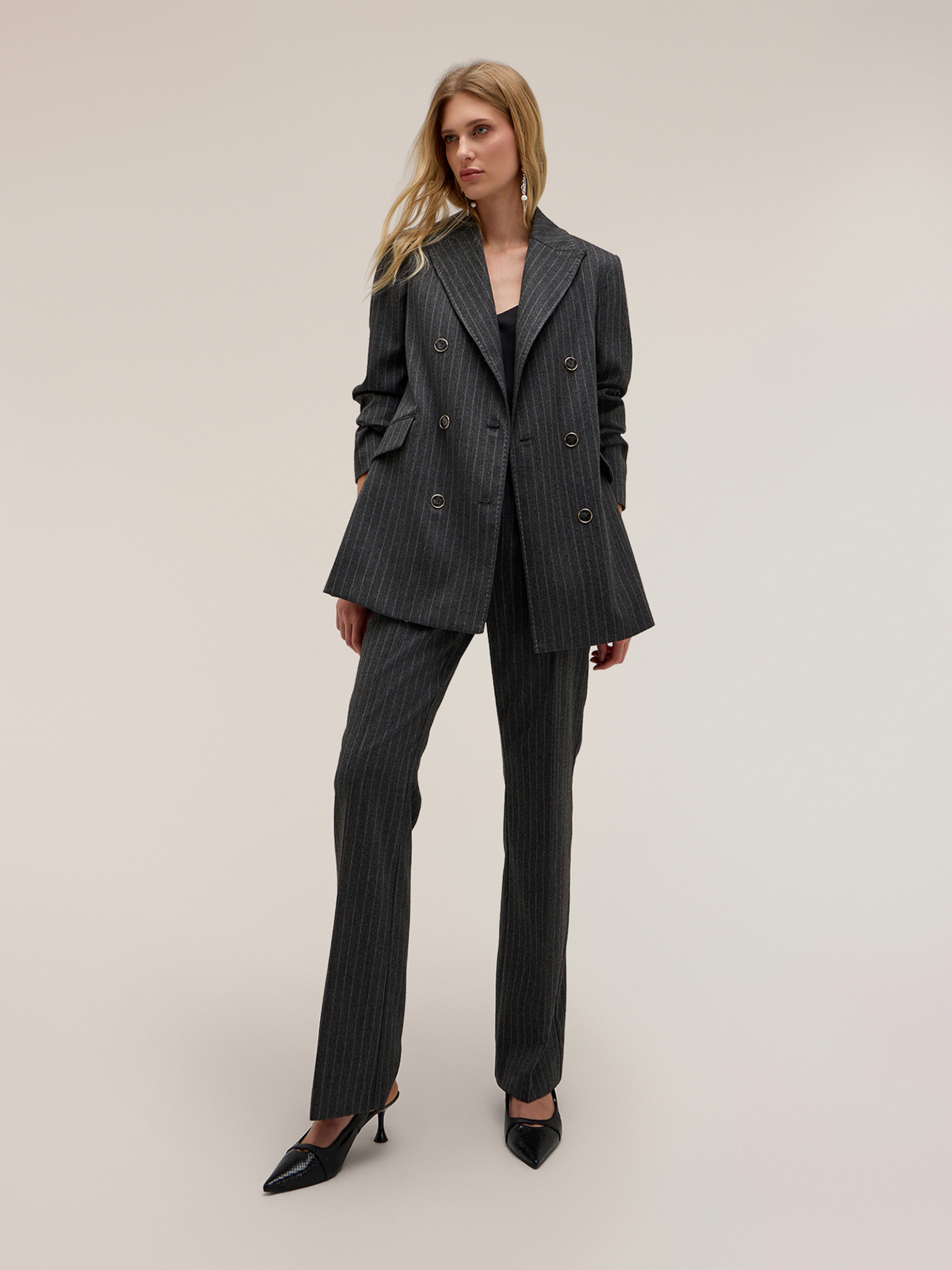 Pantalon flare rayé The Tailoring Lab, MOTIVI