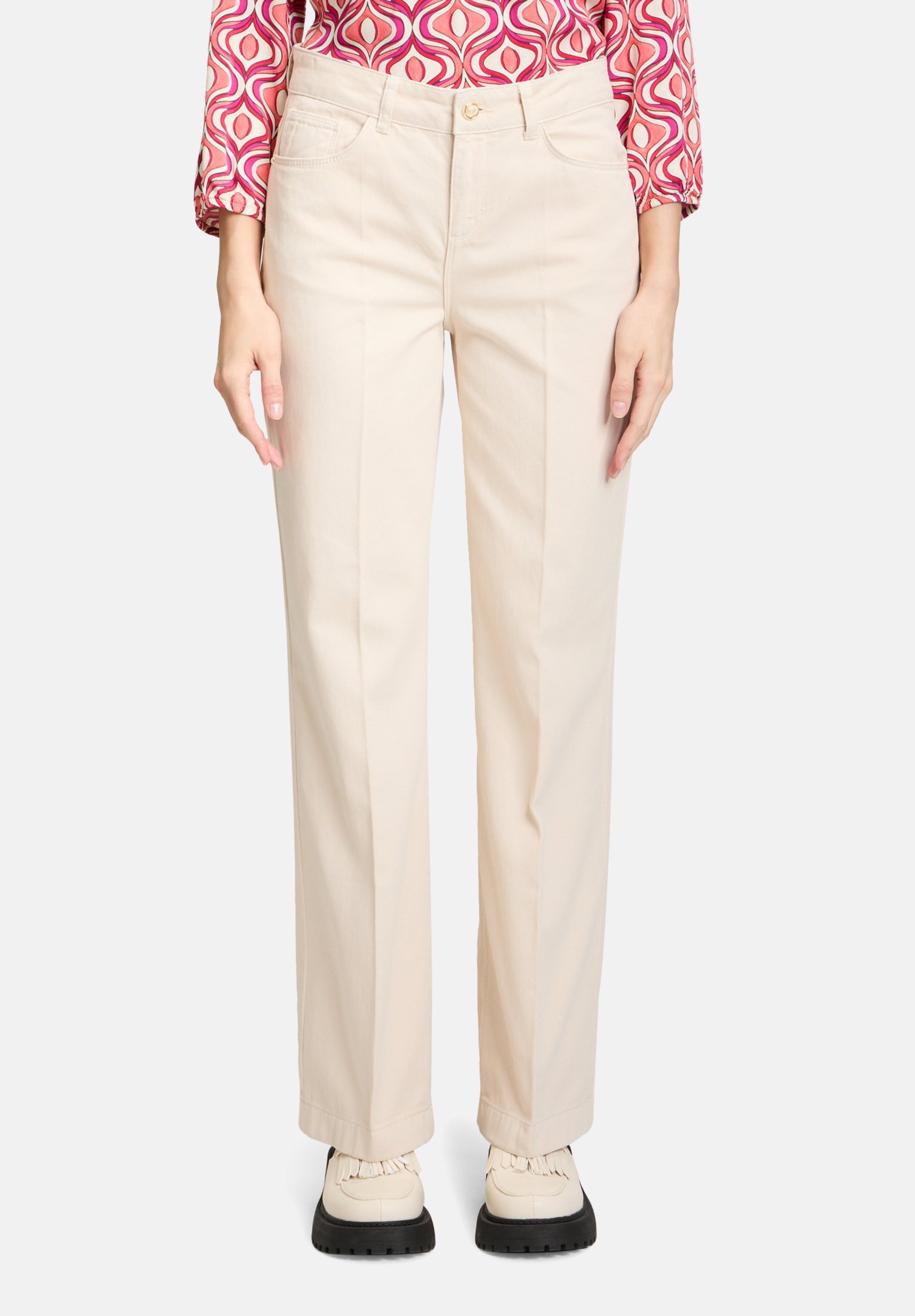 Pantalon casual à plis repassés, CARTOON