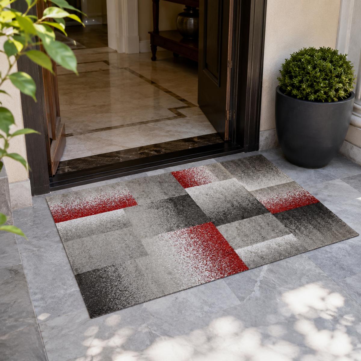 Tapis Chambre tissé motif géométrique DERBY A, UN AMOUR DE TAPIS
