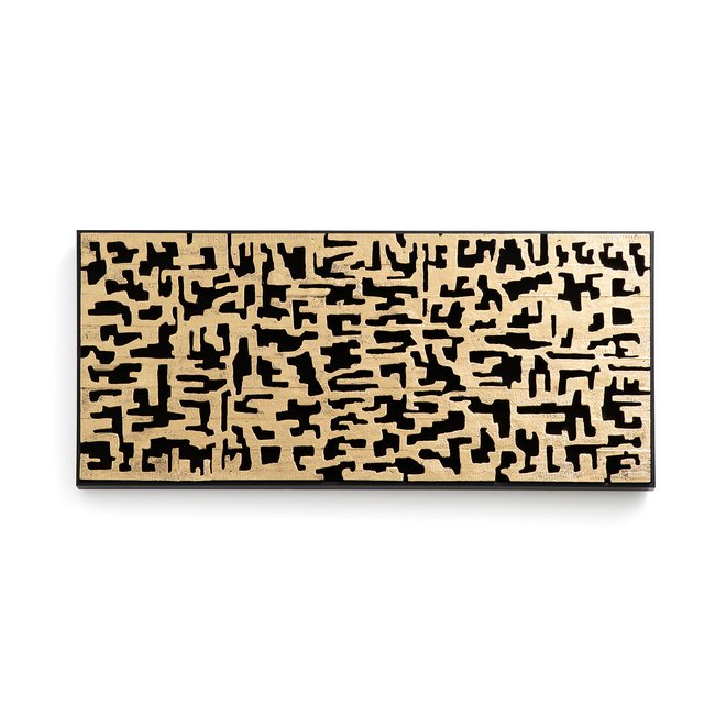 Catacombe Caerved Wood Wall Decoration, L120cm, aged brass, AM.PM