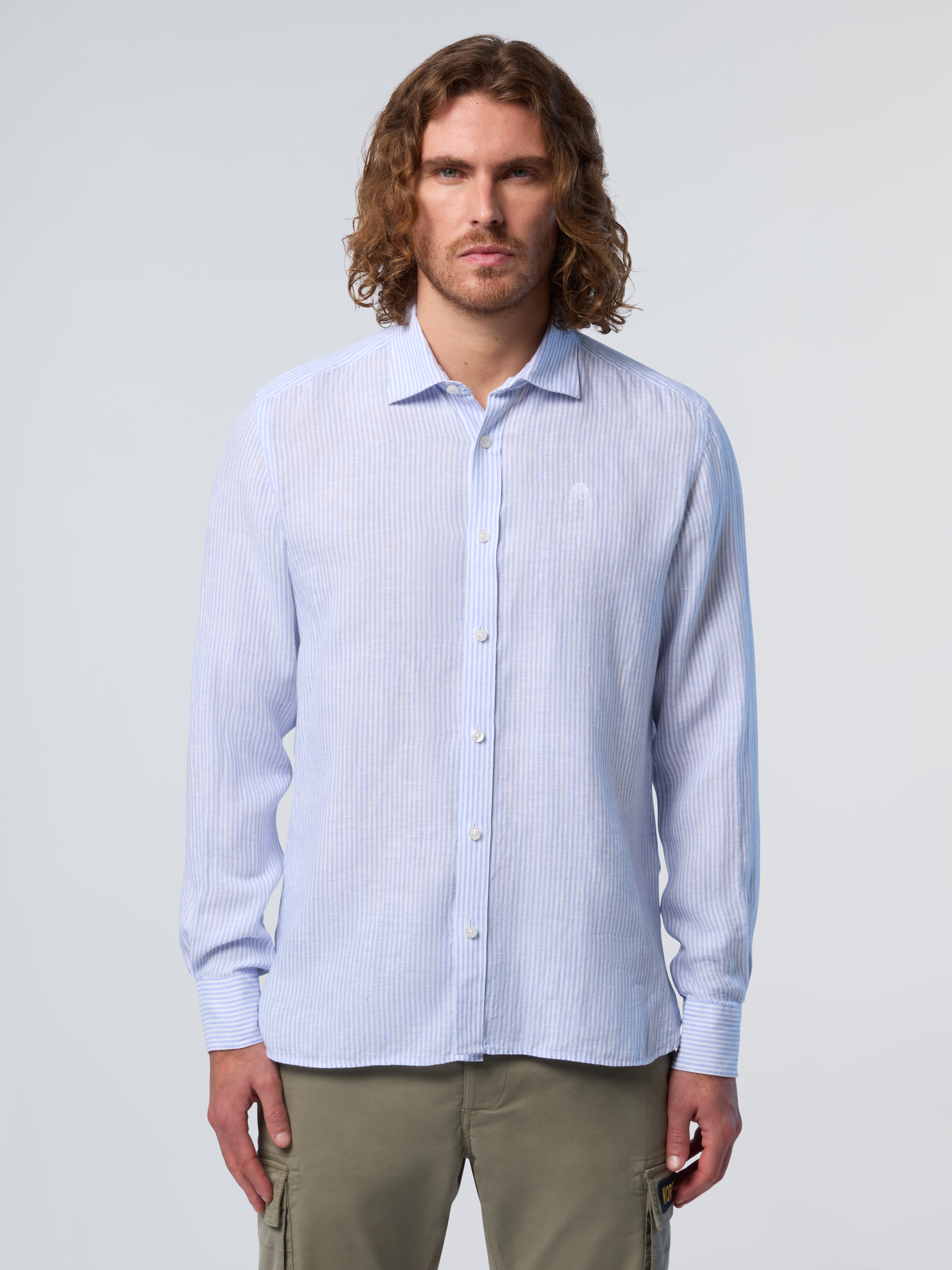 Chemise en lin à rayures classiques, NORTH SAILS