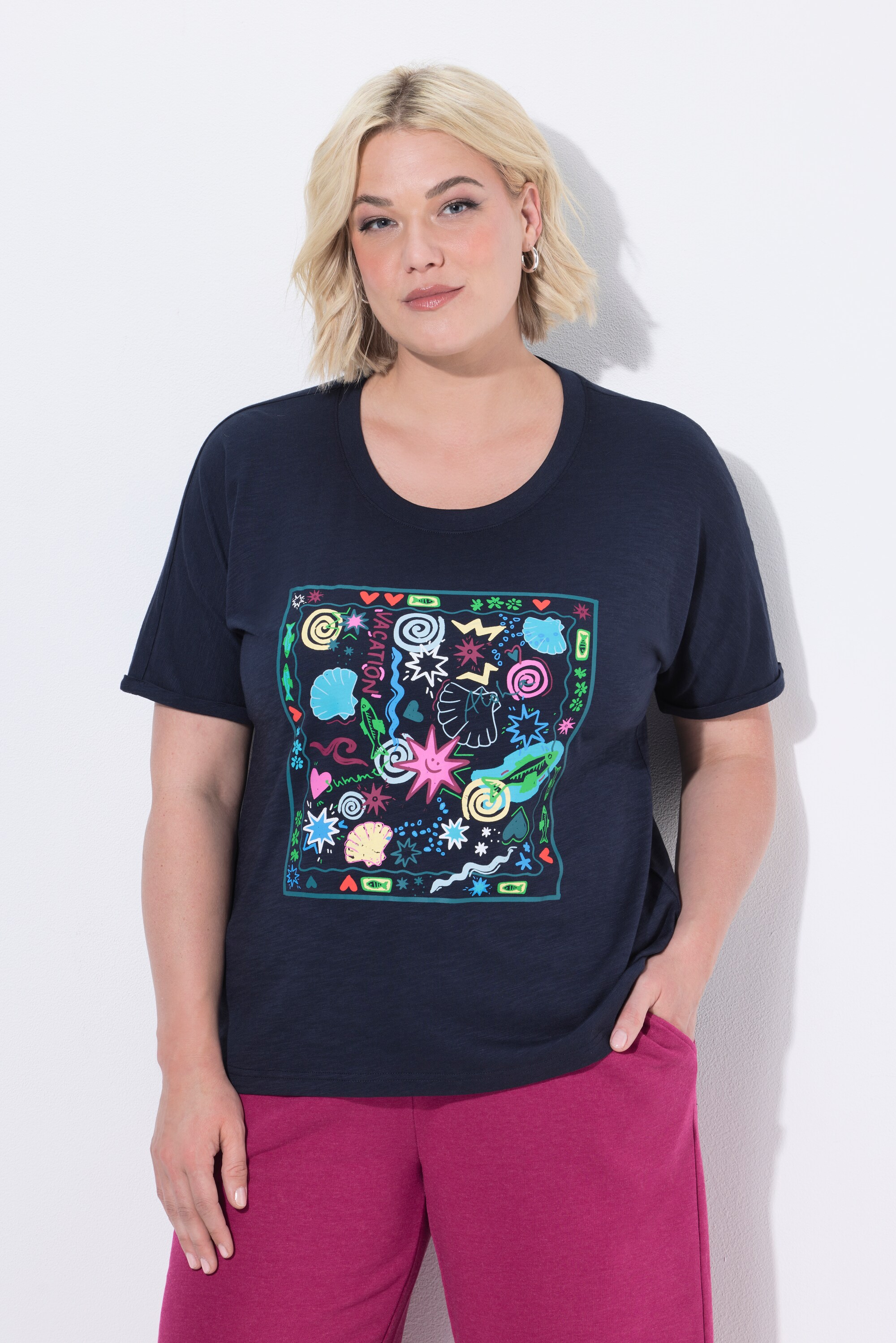 T-shirt oversize avec imprimé, ULLA POPKEN