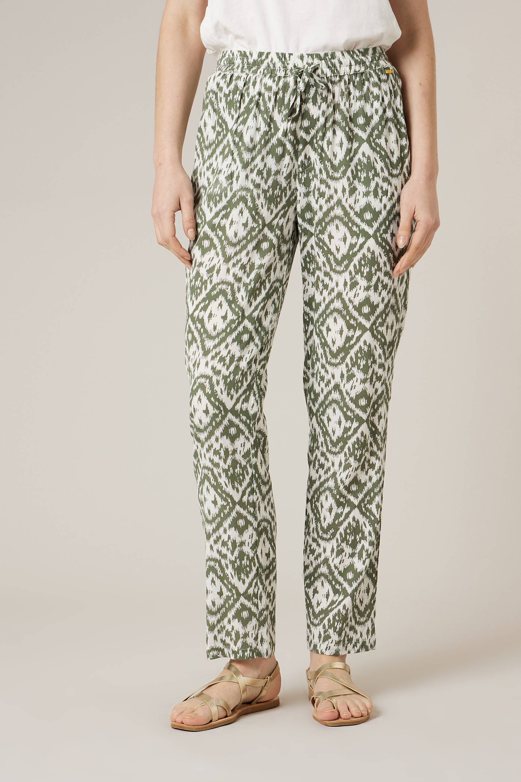 Pantalon droit femme imprimé ethnique MANOLA, DEELUXE