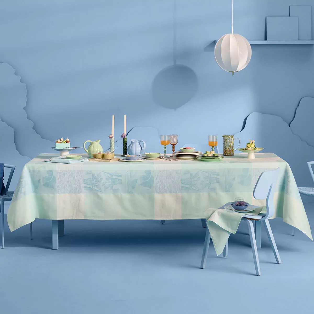 Nappe pur coton enduit MILLE IRIS D'EAU, GARNIER THIEBAUT