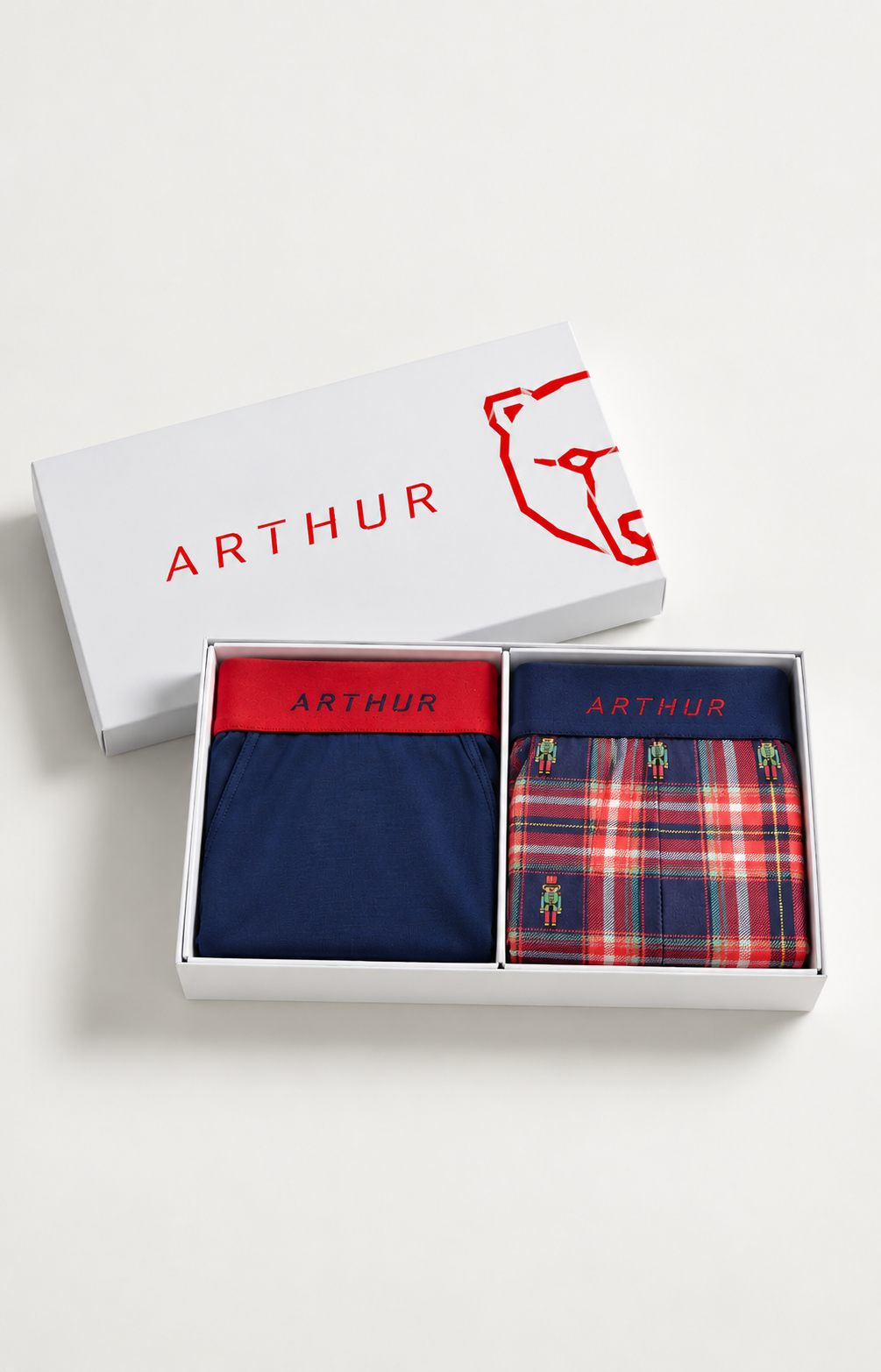 Pack 2 boxers en jersey de coton couleur unie Léon, ARTHUR