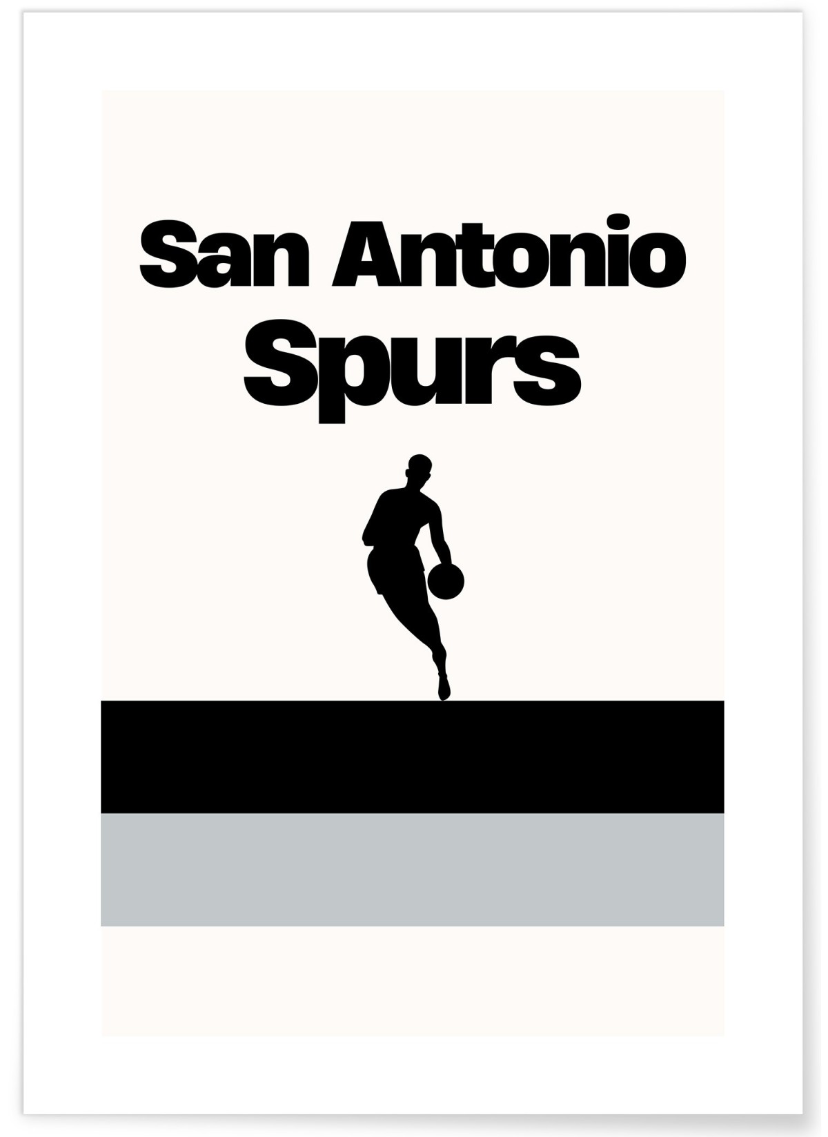 Affiche San Antonio Spurs - Design minimaliste, L'AFFICHERIE
